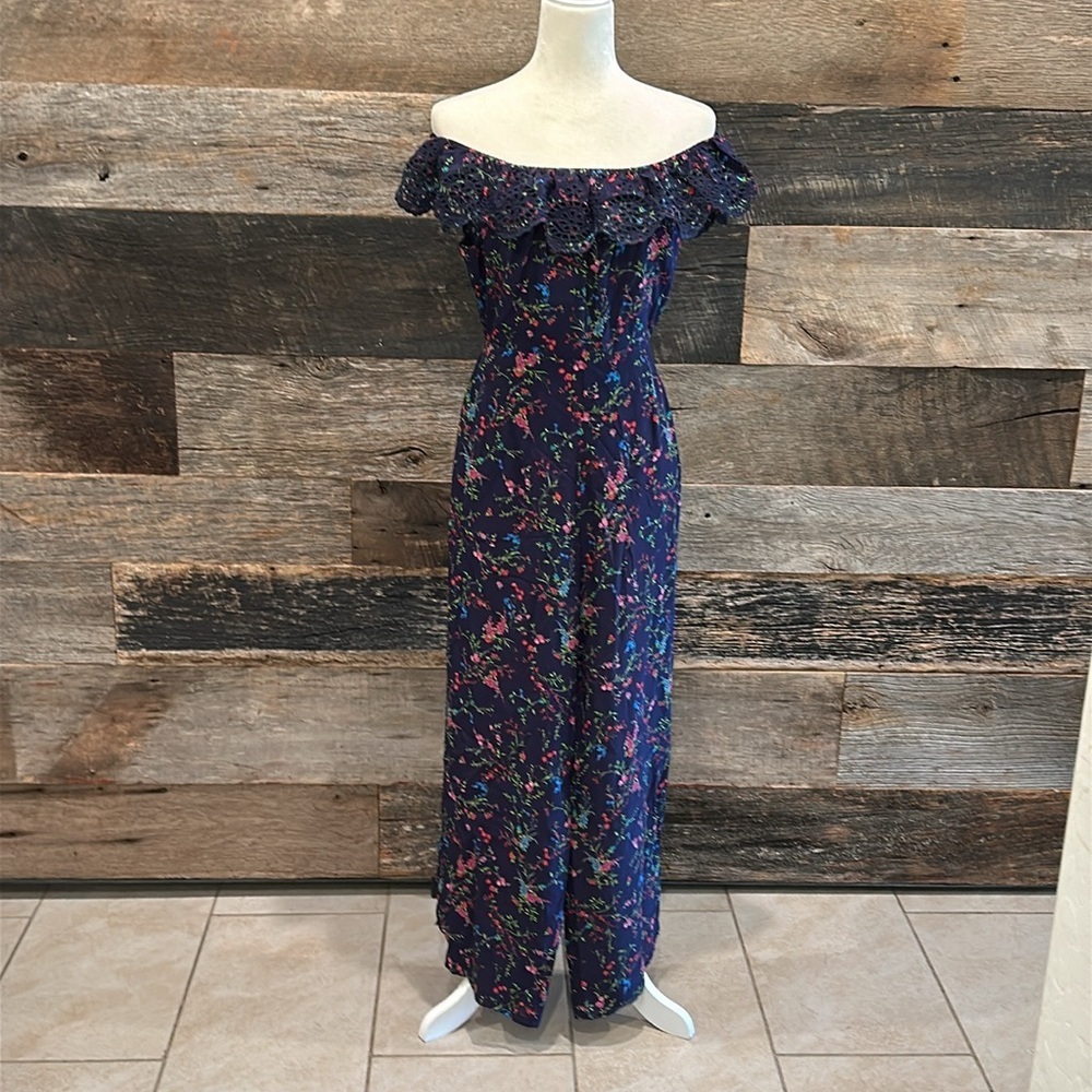 NEW Paloma Blue Floral Print Jumpsuit Medium